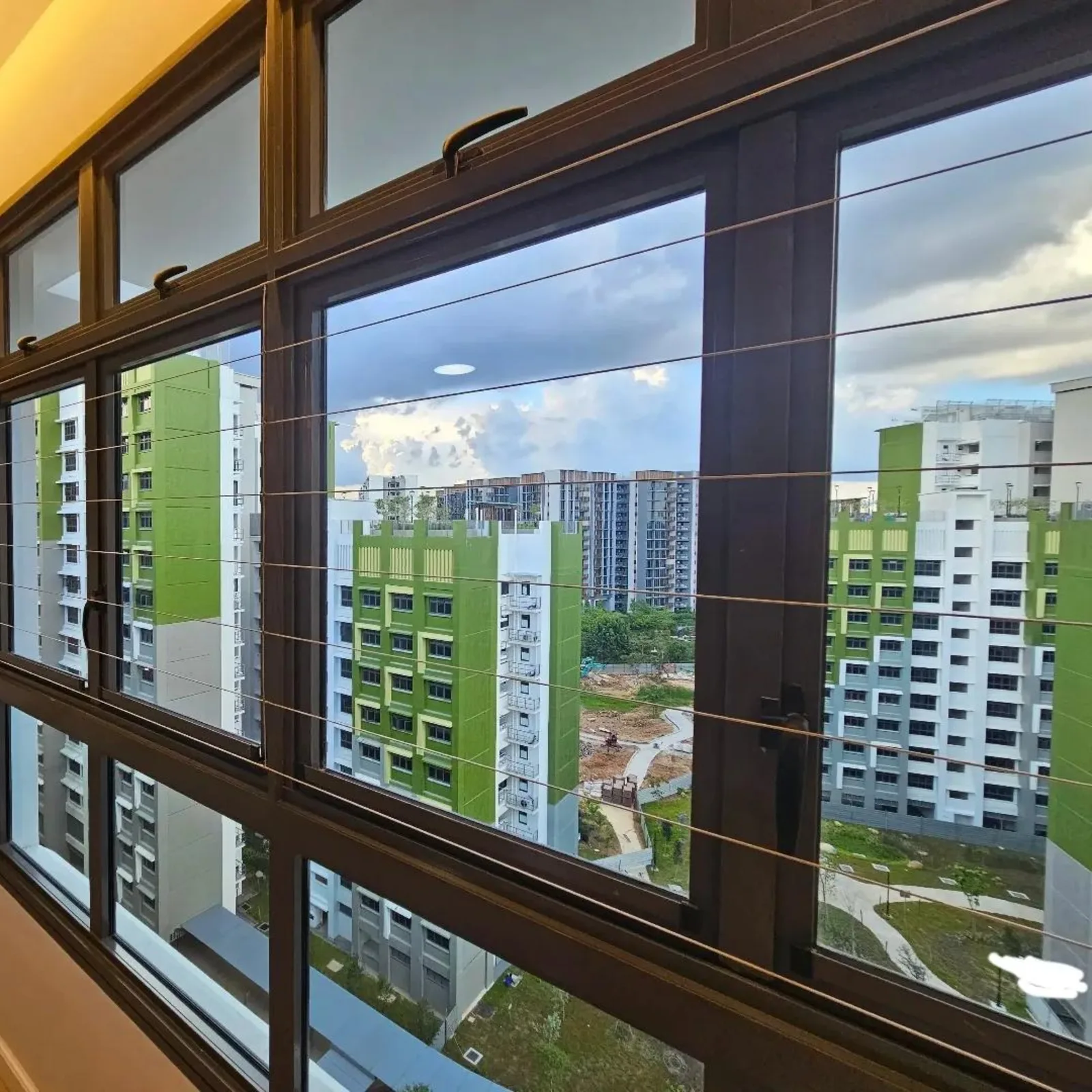 Openable invisible grille for balcony access