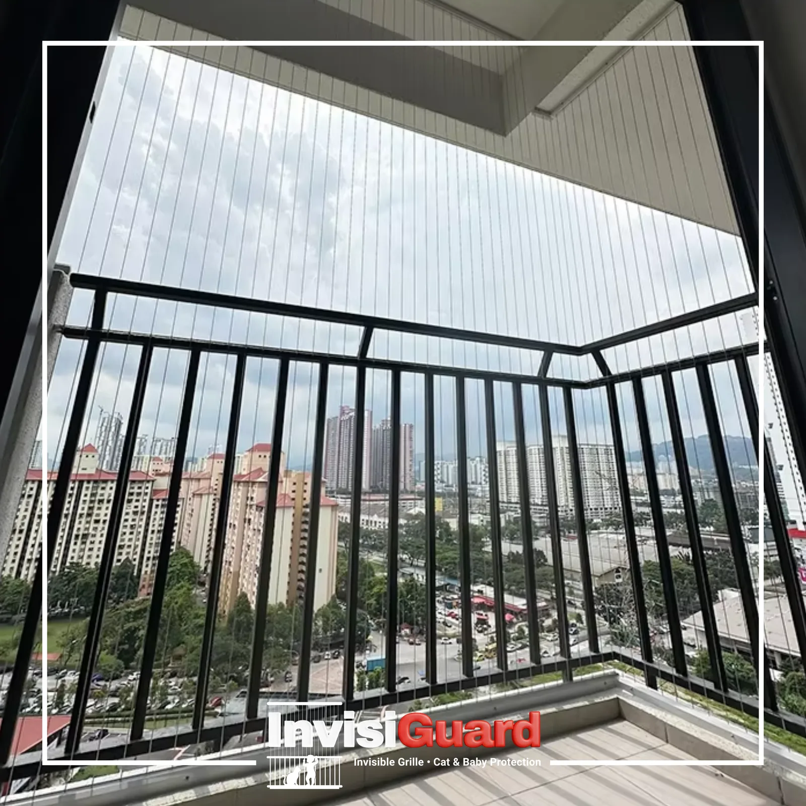 Best grill design for balcony with invisible safety grill